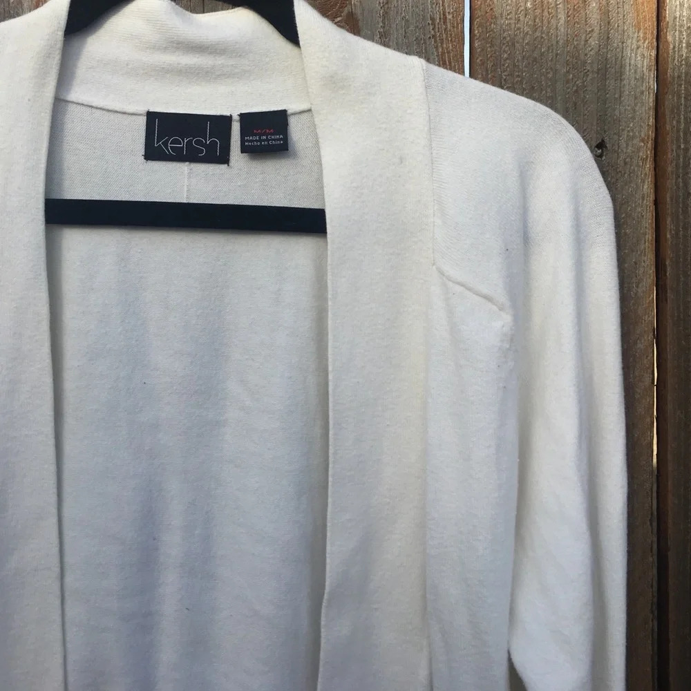 KERSH cream open front sweater cardigan